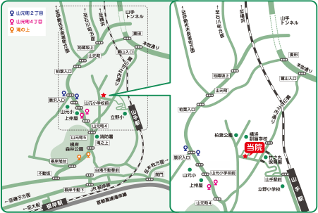 元町クリニックまでの地図